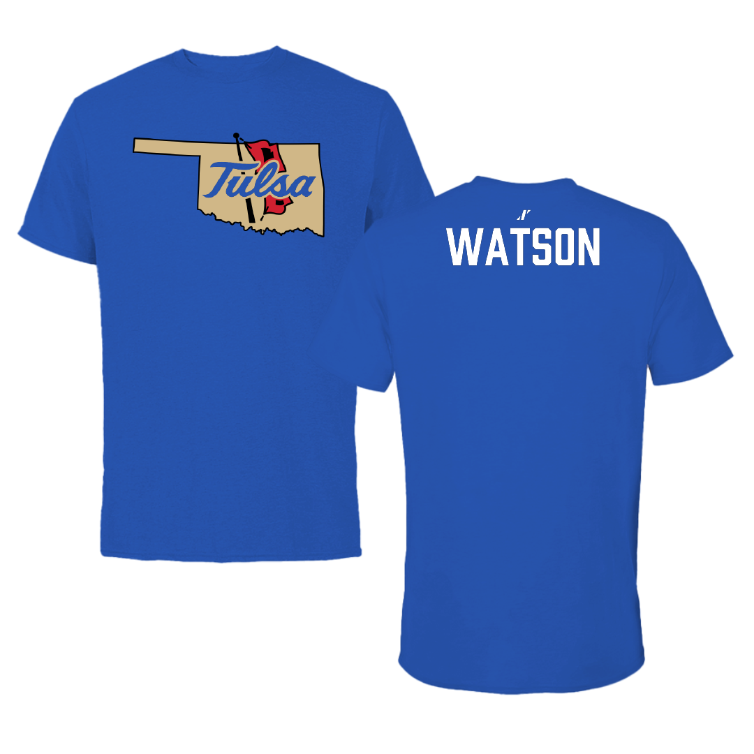 The University of Tulsa Cheer Blue State Tee - Allie Watson