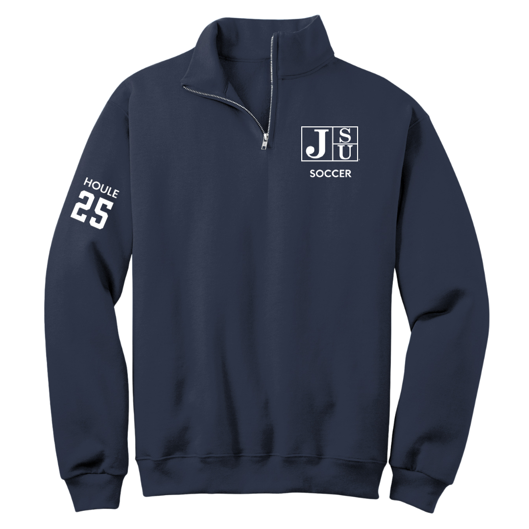 Jackson State University Soccer (W) Navy Quarter-Zip - #25 Olla Houle