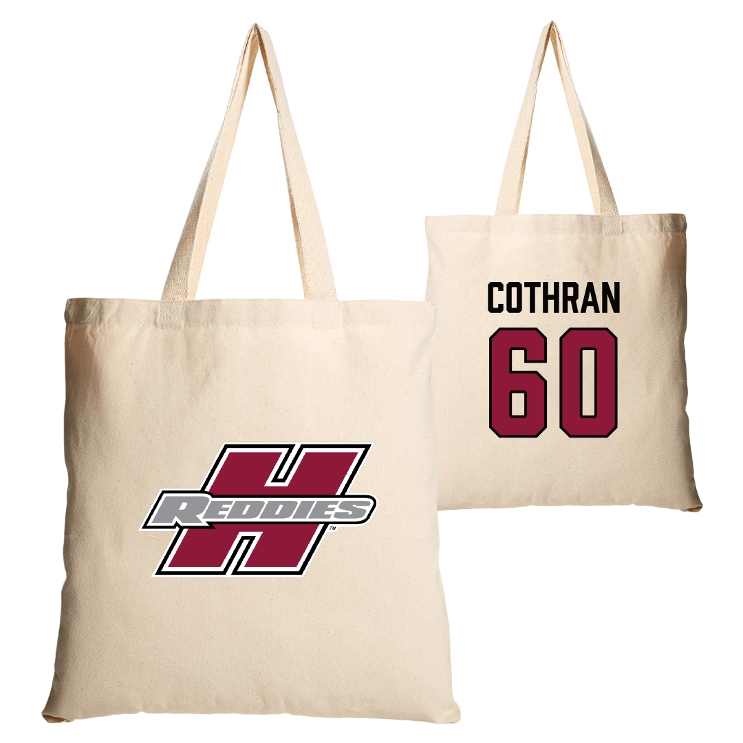 Henderson State University Football Tan Canvas Tote Bag - #60 Isaac Cothran