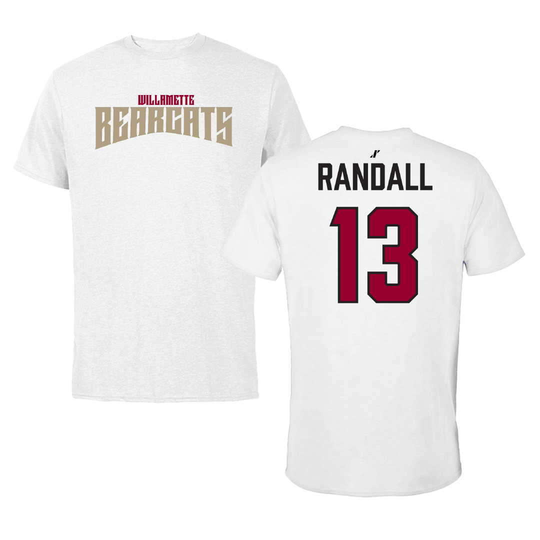 Willamette University Baseball White Classic Performance Tee - #13 Jase Randall