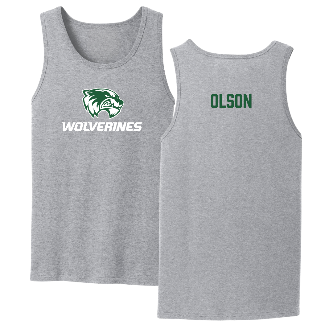 Utah Valley University TF and XC Sport Gray Tank Top - Oakley Olson