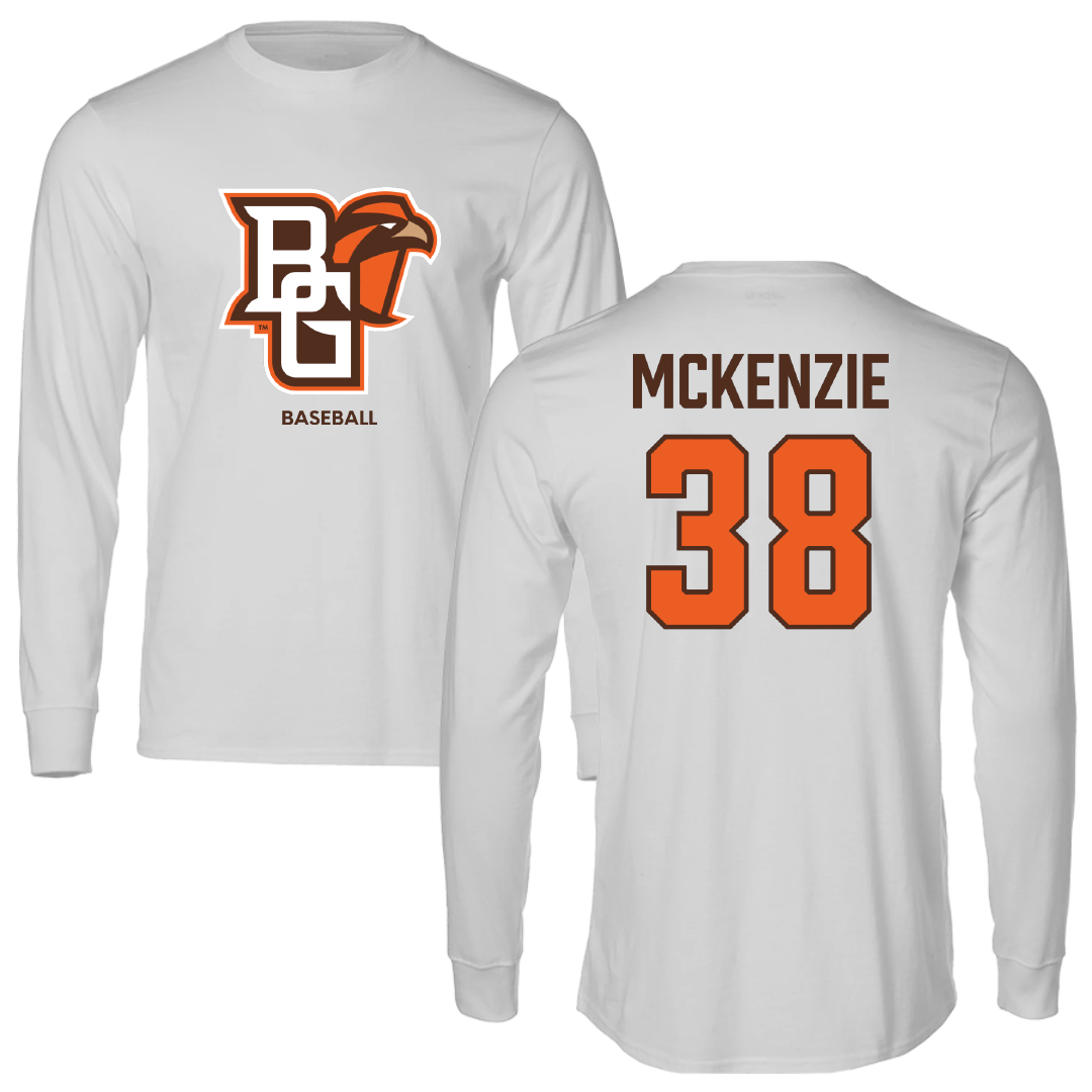 Bowling Green State University Baseball Light Gray Long Sleeve - #38 Cooper McKenzie