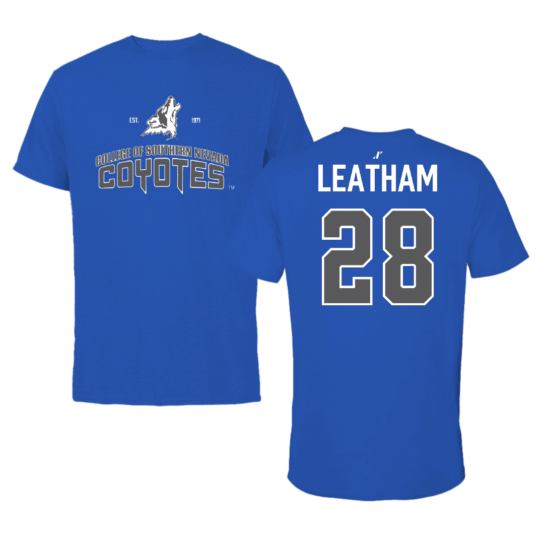 College of Southern Nevada Softball Blue General Performance Tee - #28 Ellie Leatham