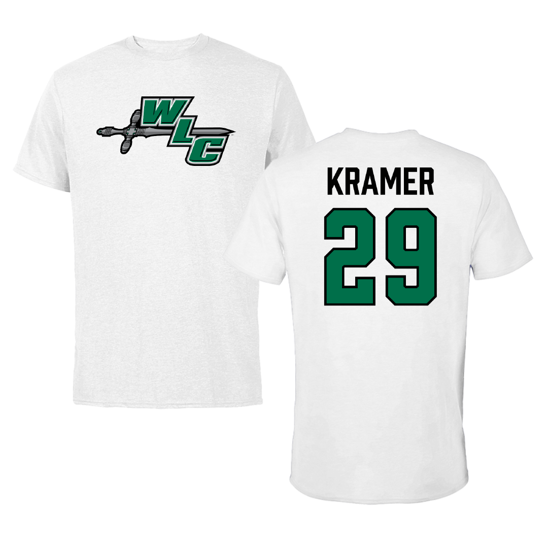 Wisconsin Lutheran College Baseball White Tee - #29 Malachi Kramer