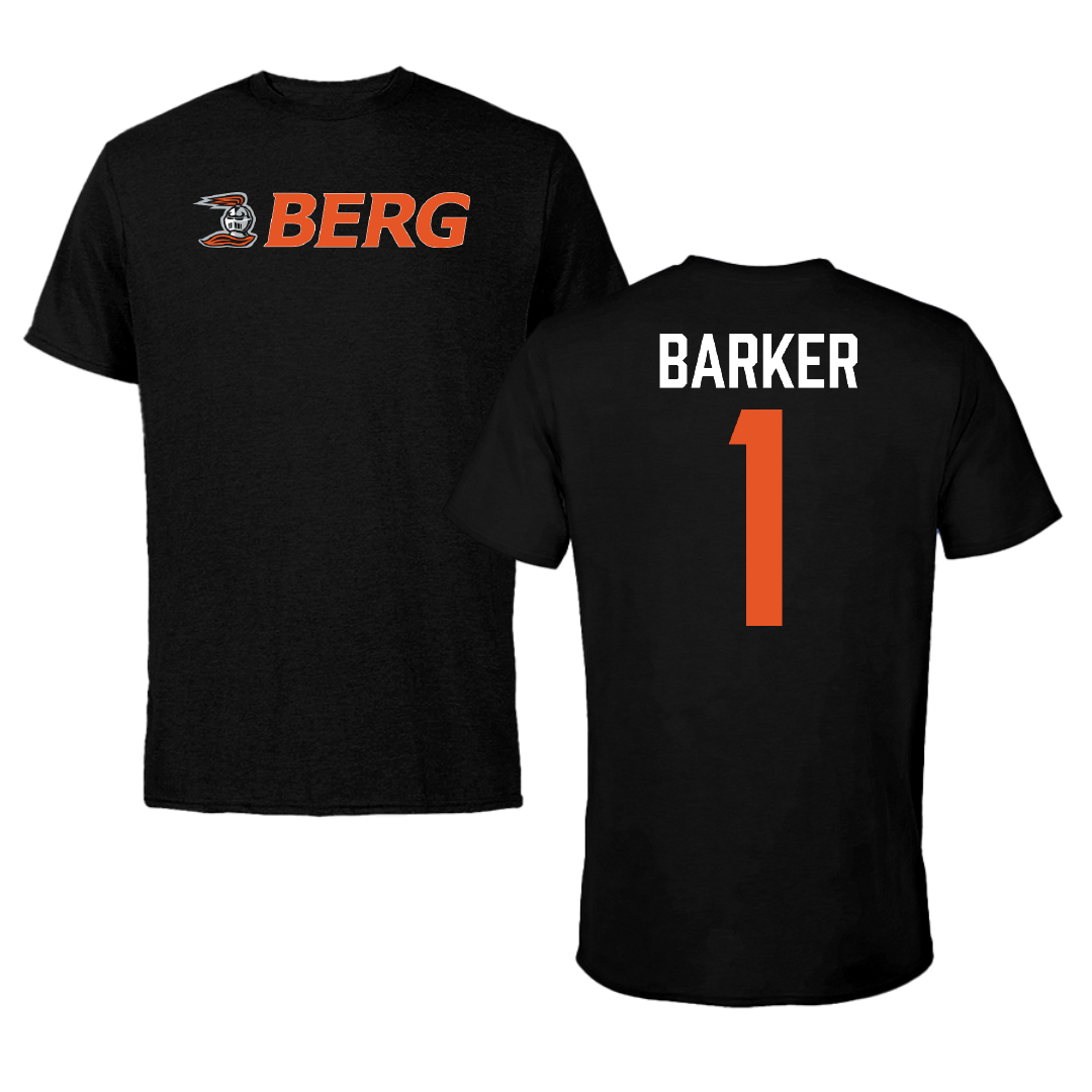 Heidelberg University Lacrosse Black Performance Tee - #1 Charles Barker