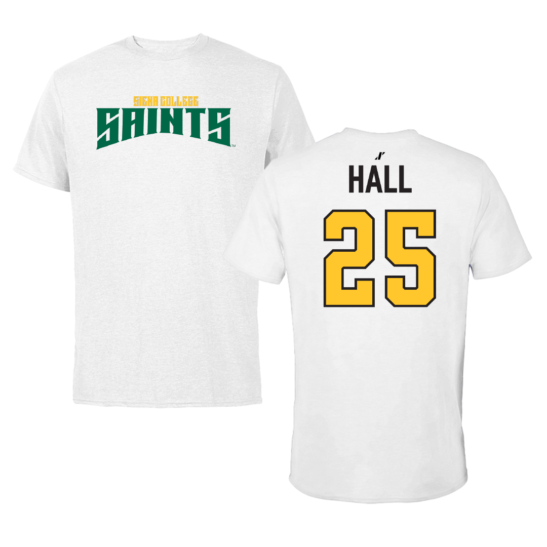 Siena University Rugby (M) White Classic Tee - #25 Jon Hall