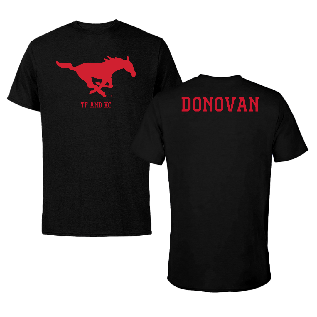 Southern Methodist University TF and XC Black Tee - Haylie Donovan