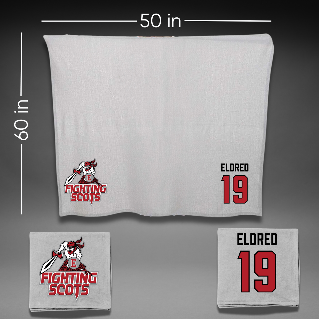 PennWest Edinboro Volleyball Gray Blanket - #19 Brooke Eldred