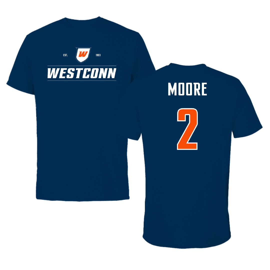 Western Connecticut State University Basketball Navy General Performance Tee - #2 Nicholas Moore