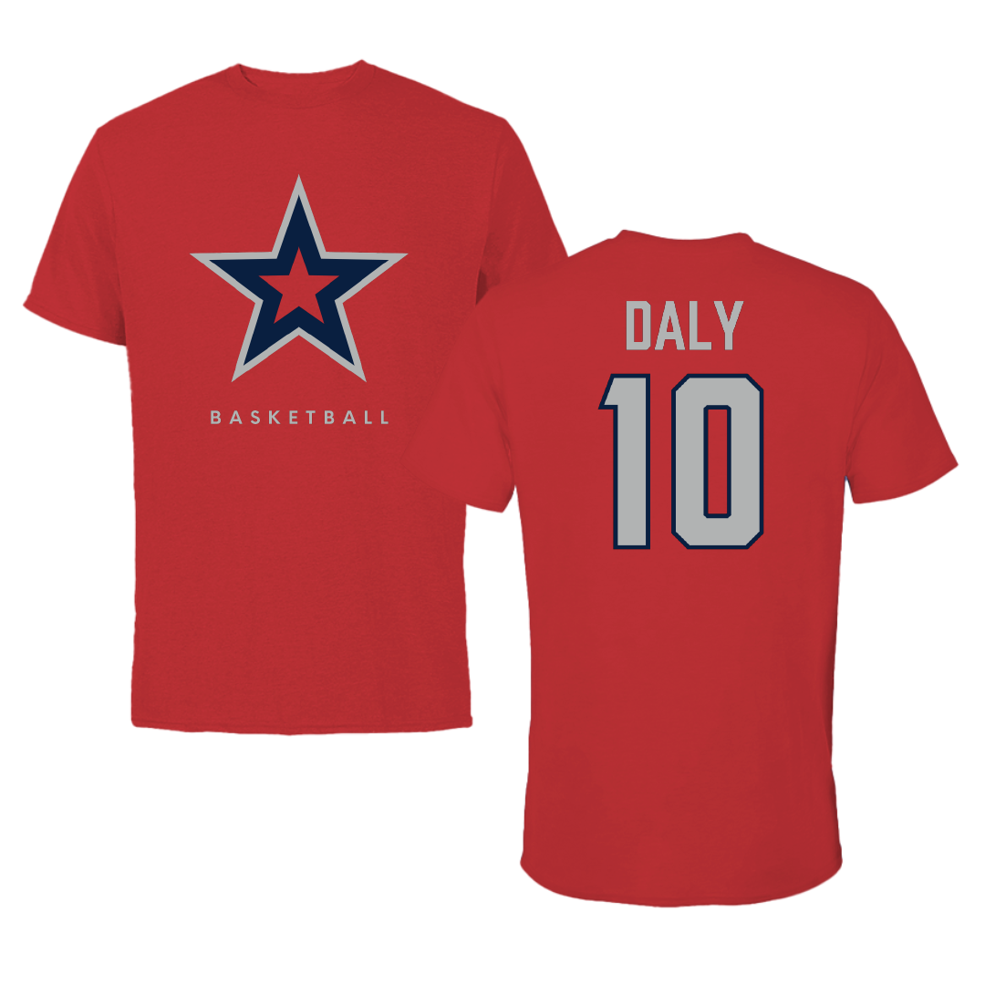 Robert Morris University Basketball Red Tee - #10 Mallory Daly