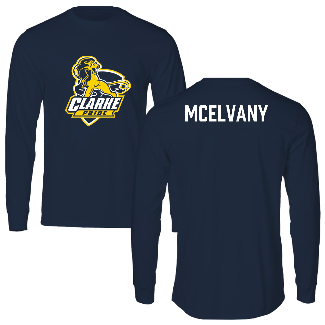 Clarke University Bowling (M) Navy Long Sleeve - Mason McElvany