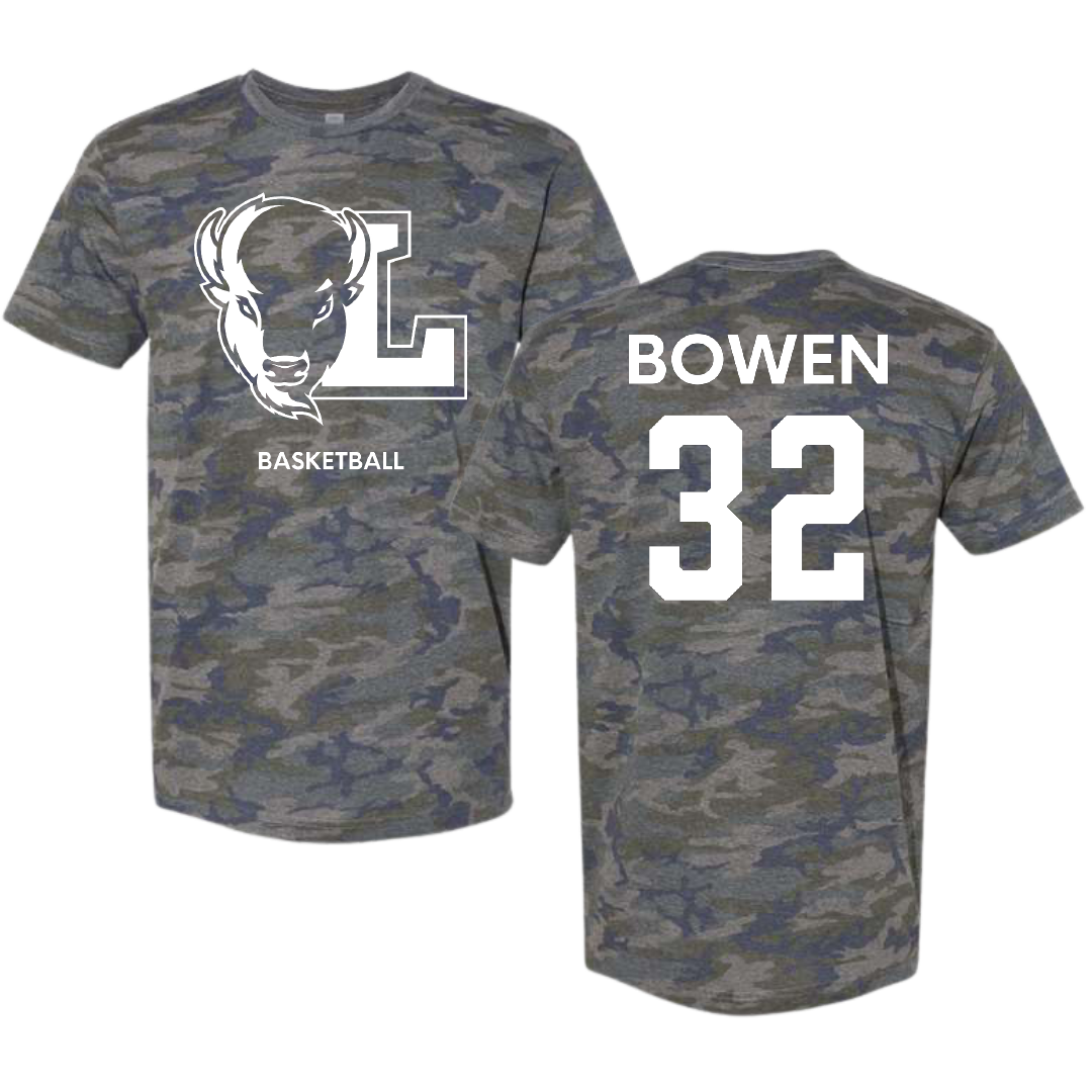 Lipscomb University Basketball (W) Vintage Camo Tee - #32 Taylor Bowen