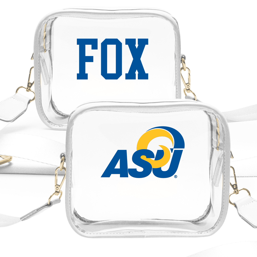 Angelo State University Baseball White Clear Stadium Bag - Brayden Fox