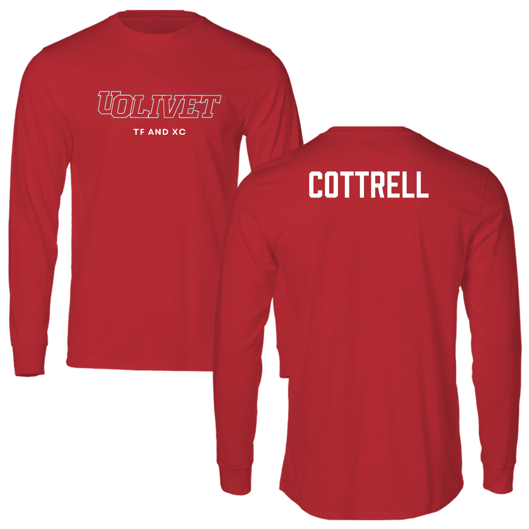 The University of Olivet TF and XC Red Long Sleeve - Elijah Cottrell