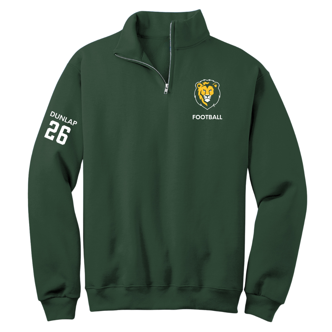 Southeastern Louisiana University Football Forest Green Quarter-Zip - #26 Austin Dunlap