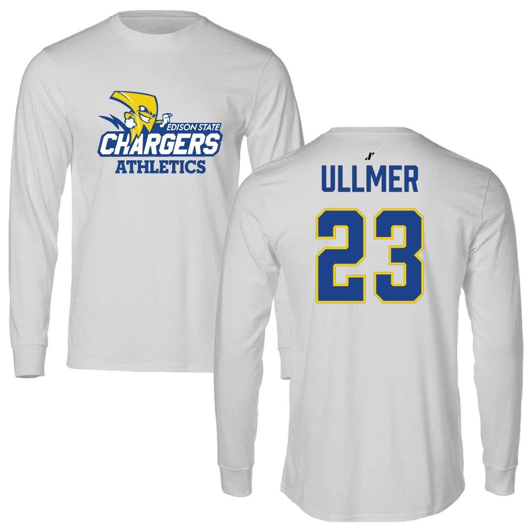 Edison State Community College Baseball Light Gray Performance Long Sleeve - #23 Josh Ullmer