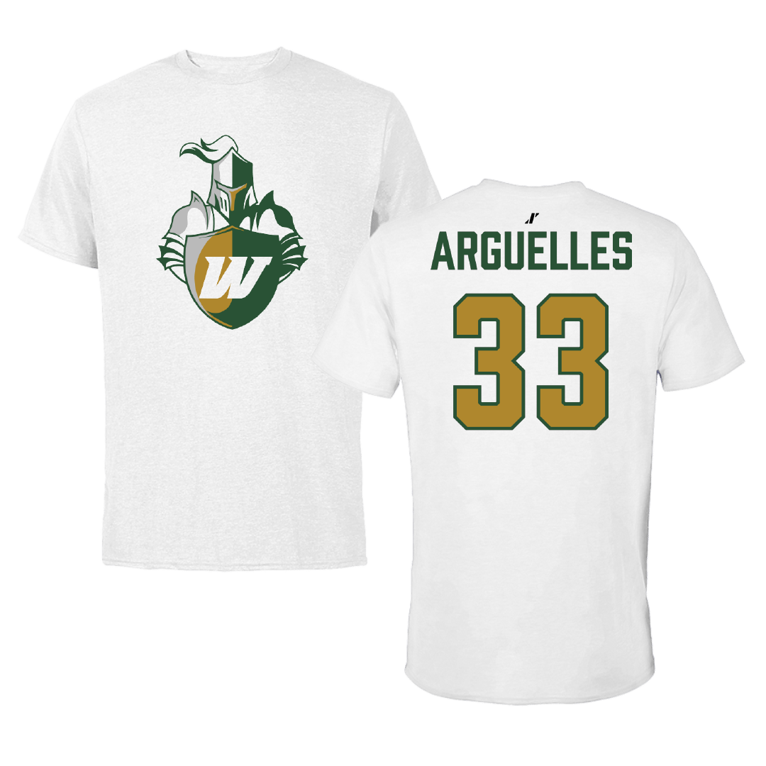 Webber International University Lacrosse (M) White Performance Tee - #33 Christopher Arguelles