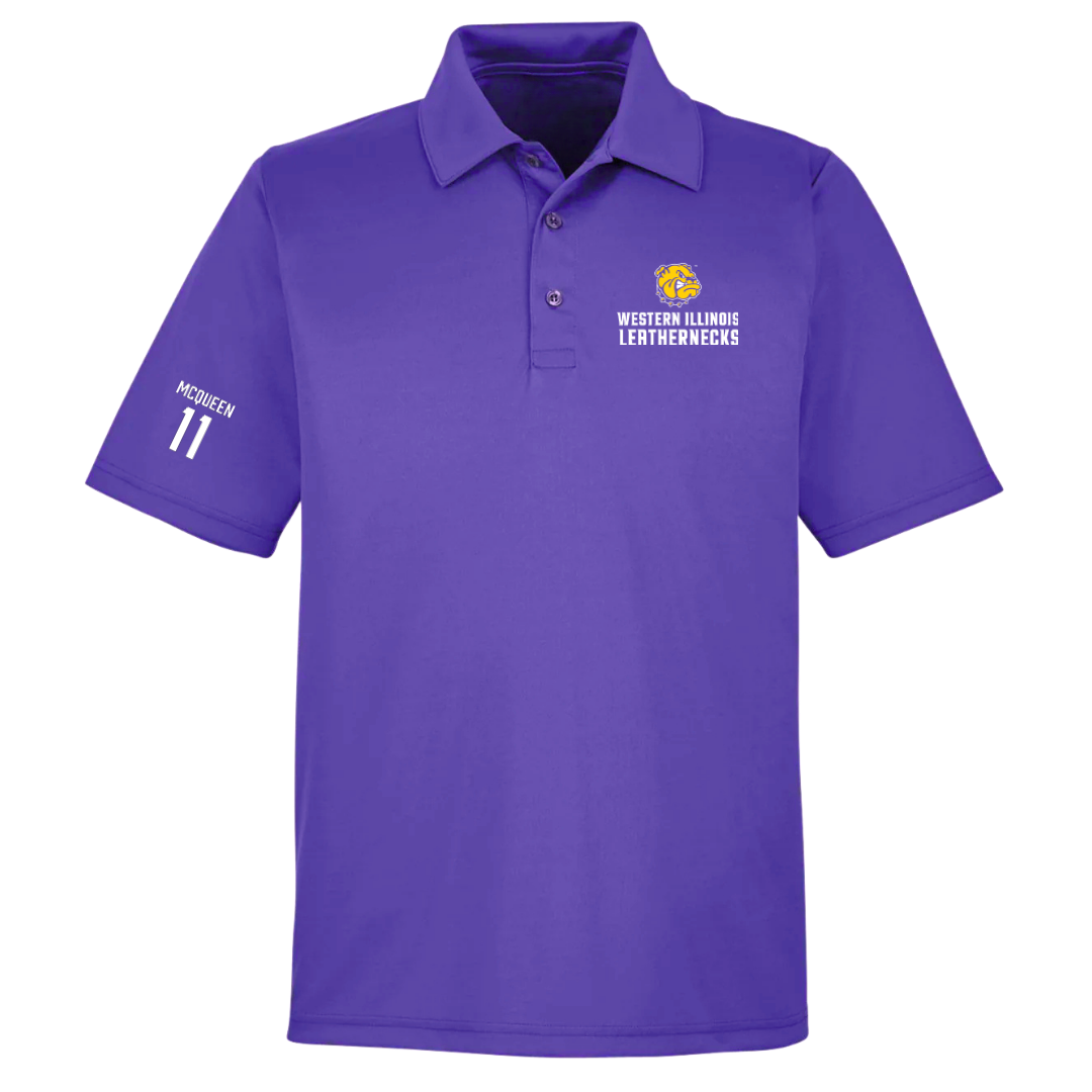 Western Illinois University Softball Purple Polo - #11 Tori McQueen