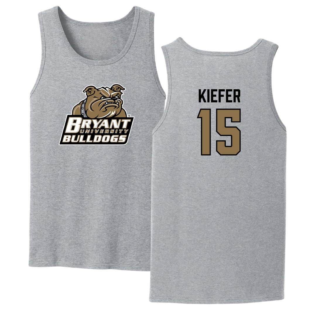 Bryant University Basketball Sport Gray Tank Top - #15 Dana Kiefer
