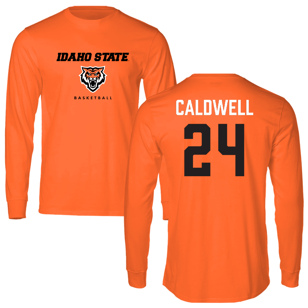 Idaho State University Basketball Orange Long Sleeve - #24 Aspen Caldwell