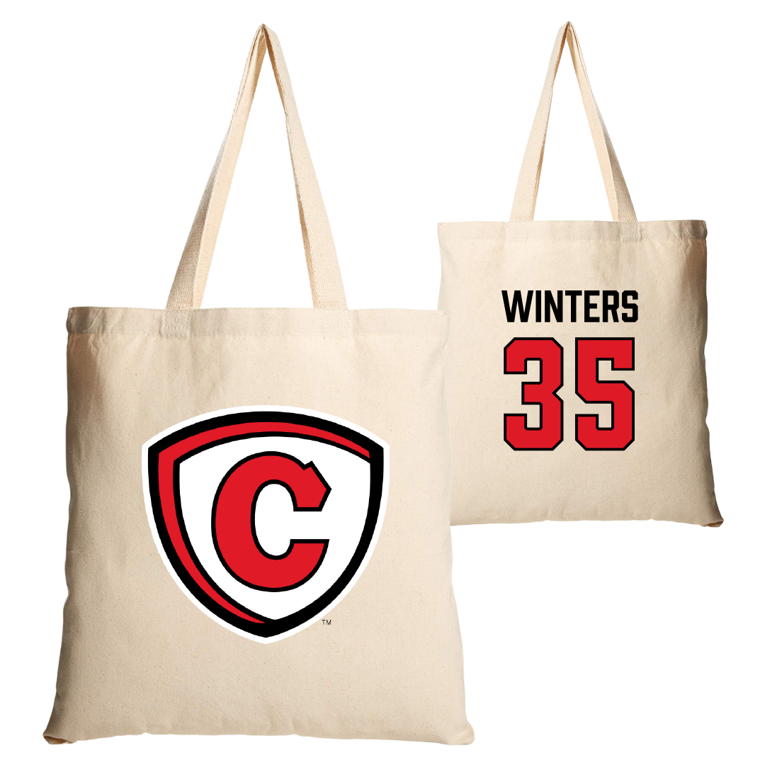 Carthage College Basketball (W) Tan Canvas Tote Bag - #35 Mallory Winters