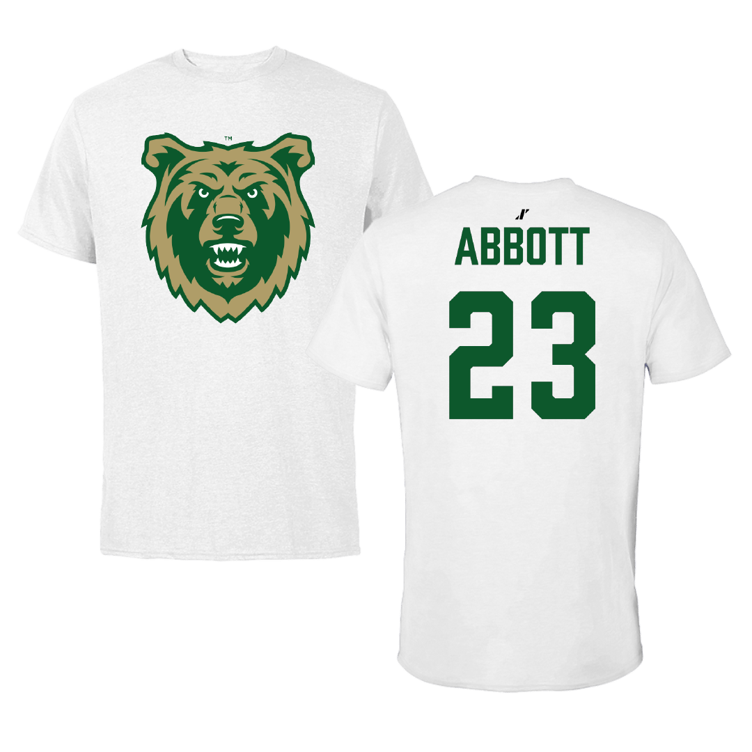Rocky Mountain College Football White Performance Tee - #23 Tyler Abbott