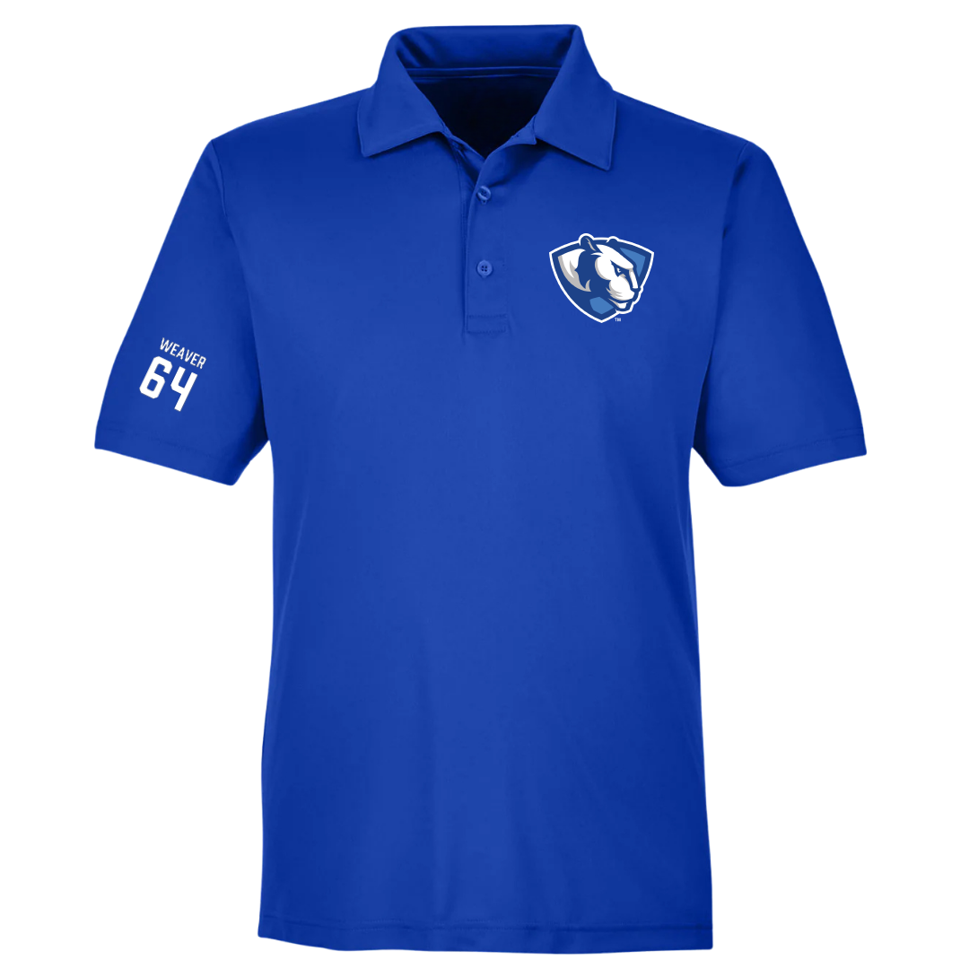 Eastern Illinois University Football Blue Polo - #64 Cody Weaver
