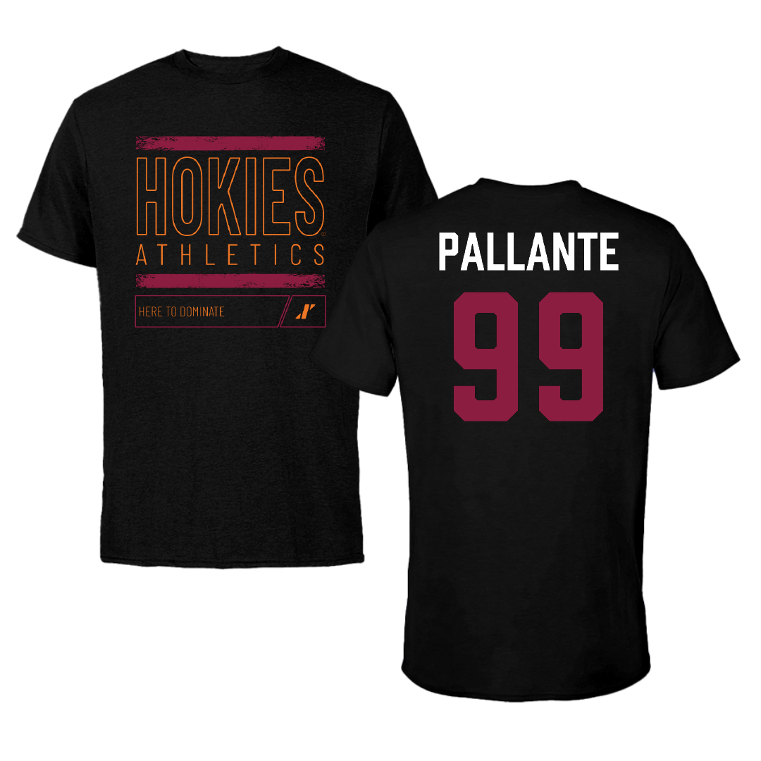 Virginia Tech Softball Black Dominate Performance Tee - #99 Lily Pallante