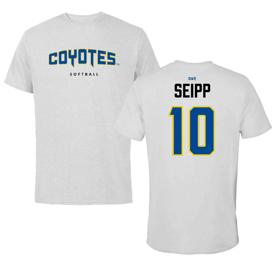 College of Southern Nevada Softball Light Gray Tee - #10 Addison Seipp