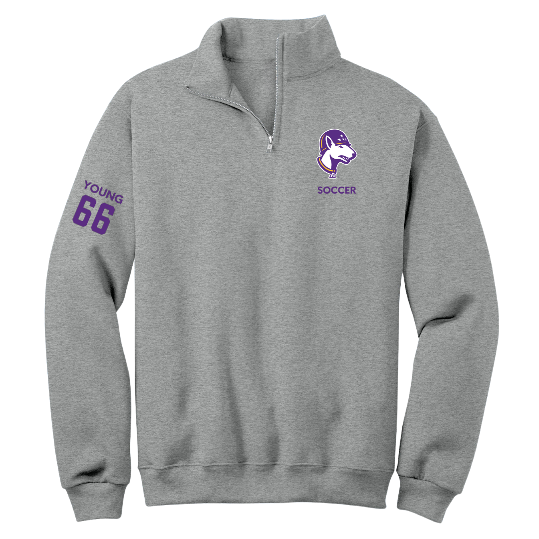 Louisiana State University-Alexandria Soccer (M) Sport Gray Quarter-Zip - #66 Charlie Young