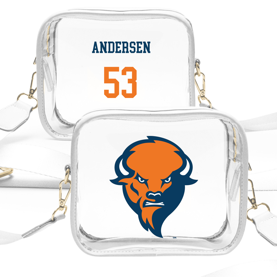 Bucknell University Football White Clear Stadium Bag - #53 Tim Andersen