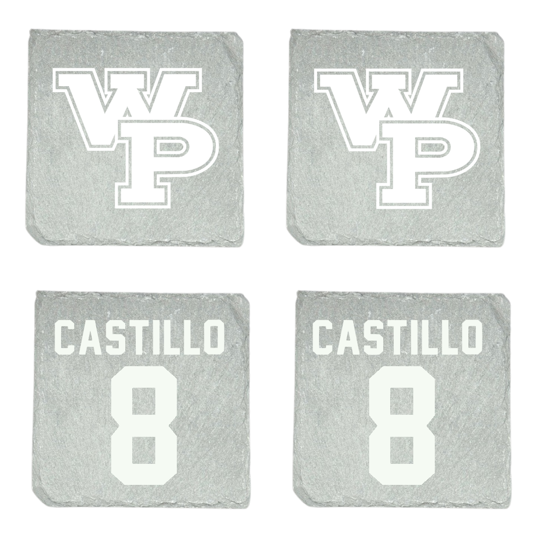 William Penn University Volleyball (M) Stone Coaster (4 Pack)  - #8 Benjamin Castillo