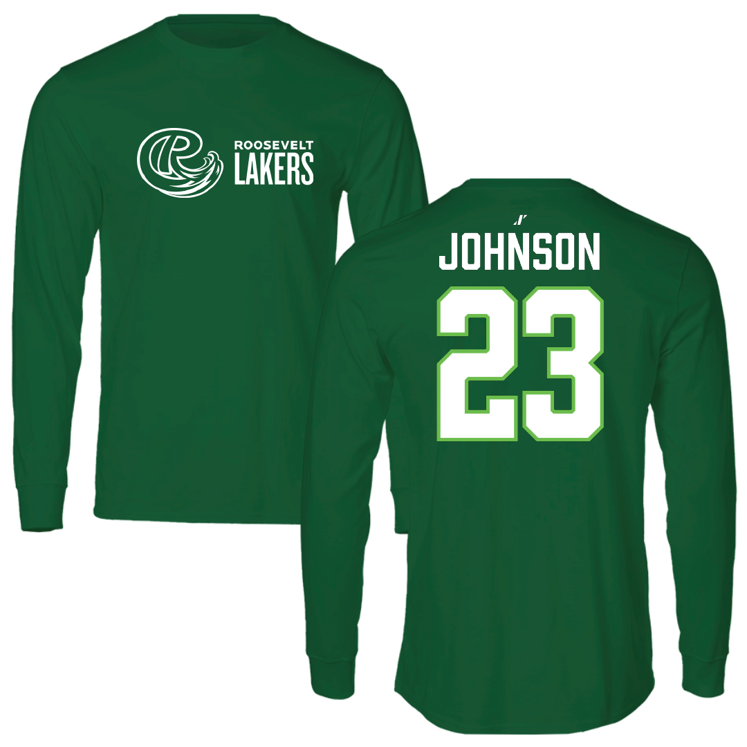 Roosevelt University Football Green Long Sleeve - #23 Jmar Johnson