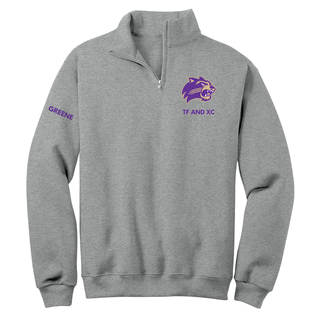 Western Carolina University TF and XC Sport Gray Quarter-Zip - Jasmine Greene