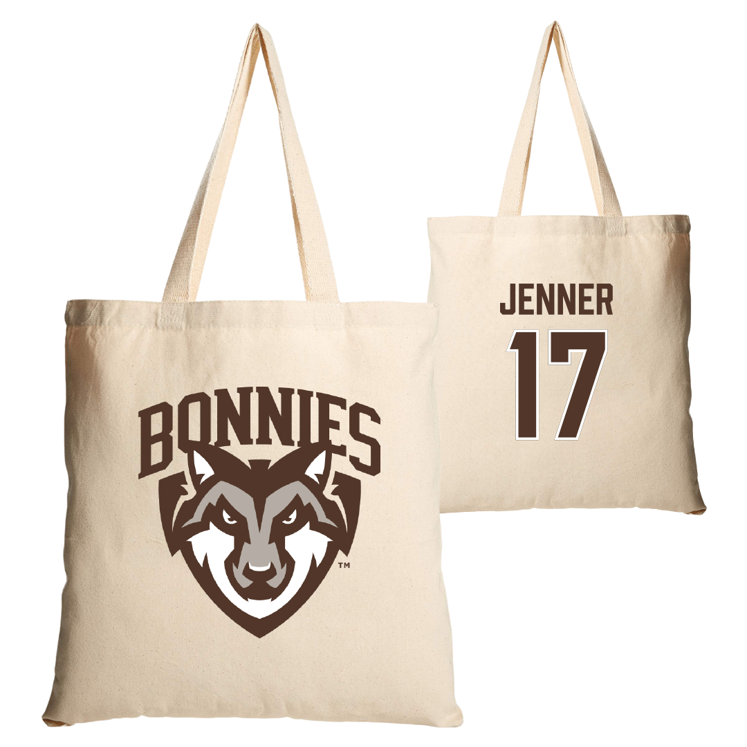 St. Bonaventure University Lacrosse Tan Canvas Tote Bag - #17 Sylvi Jenner