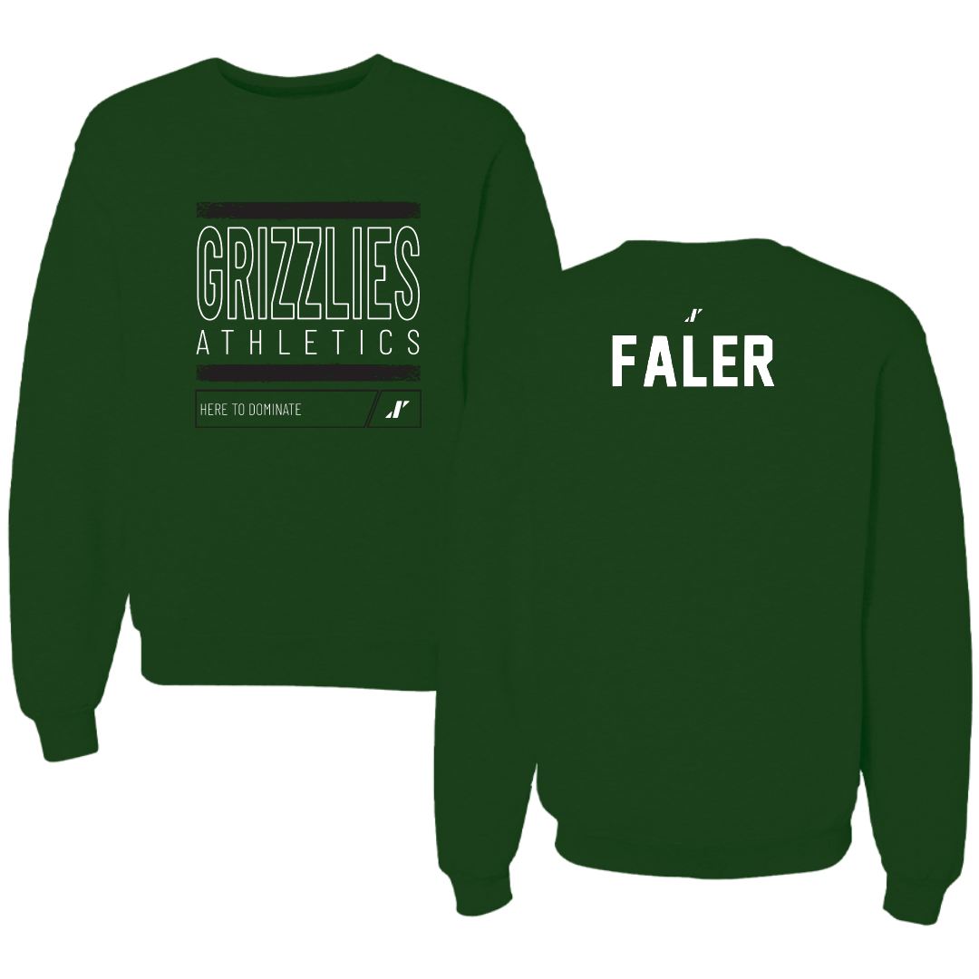 Adams State University Wrestling Forest Green Dominate Crewneck - Paige Faler