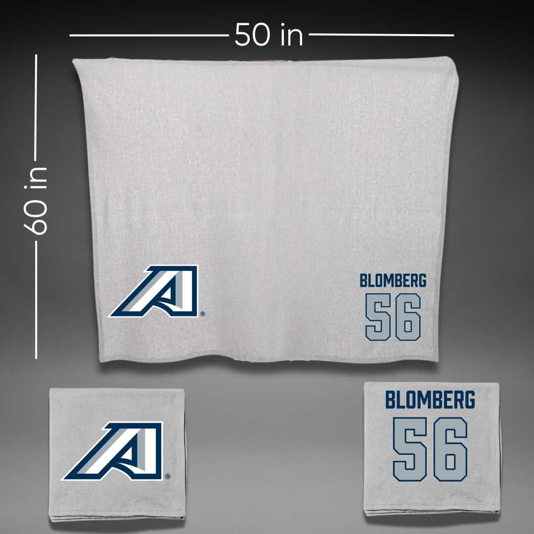 Augusta University Baseball Gray Blanket - #56 Joey Blomberg