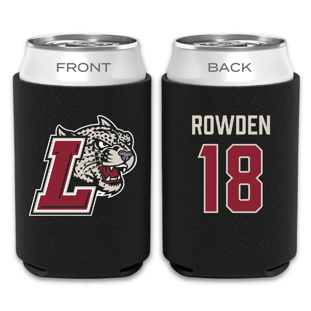 Lafayette College Softball Black Can Cooler - #18 Parker Rowden