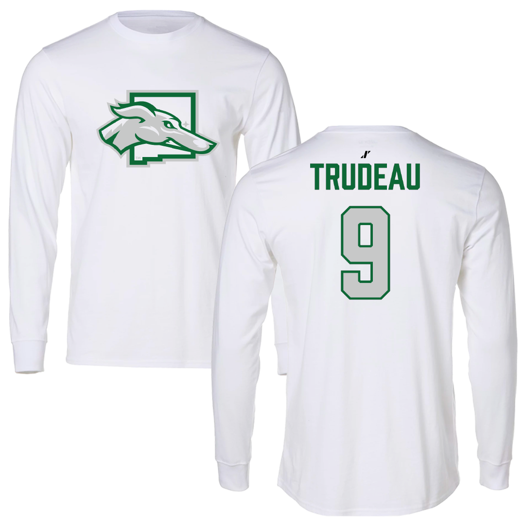 Eastern New Mexico University Baseball White Long Sleeve - #9 Jedadiah Trudeau