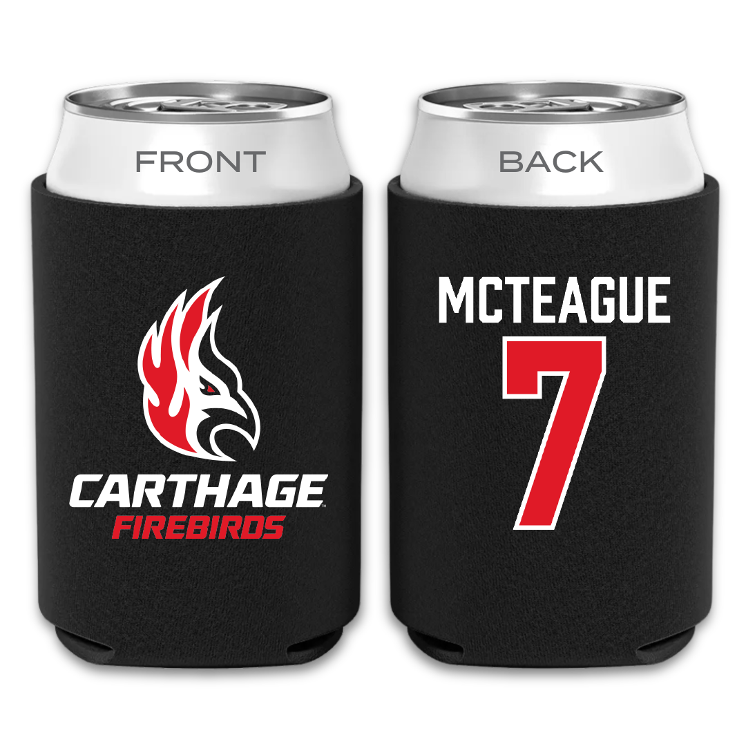 Carthage College Volleyball Black Can Cooler - #7 Kyla McTeague