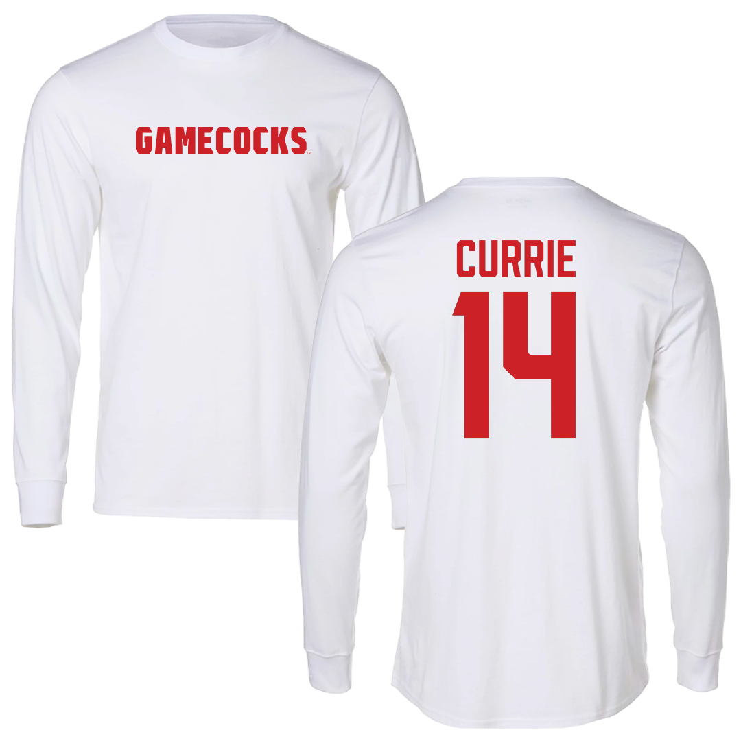 Jacksonville State University Softball White Performance Long Sleeve - #14 Sarah Currie