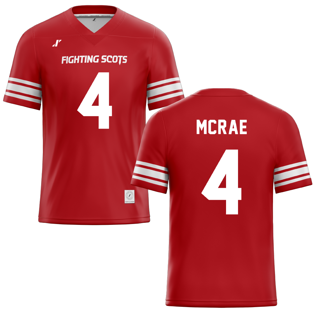 PennWest Edinboro Red Football Jersey - #4 Jared McRae