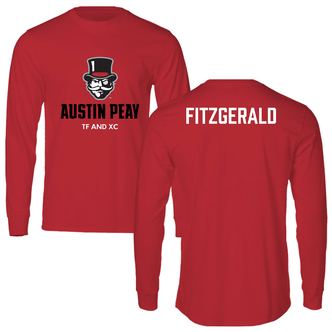 Austin Peay State University TF and XC Red Mascot Long Sleeve - Jack Fitzgerald