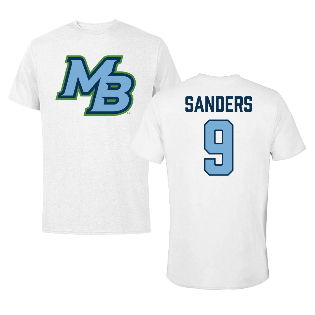 Cal State Monterey Bay Soccer White Performance Tee - #9 Jaedyn Sanders