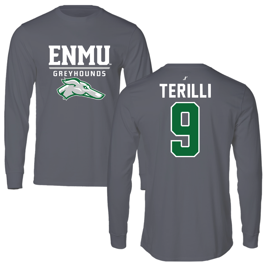Eastern New Mexico University Baseball Dark Gray Long Sleeve - #9 Luciano Terilli