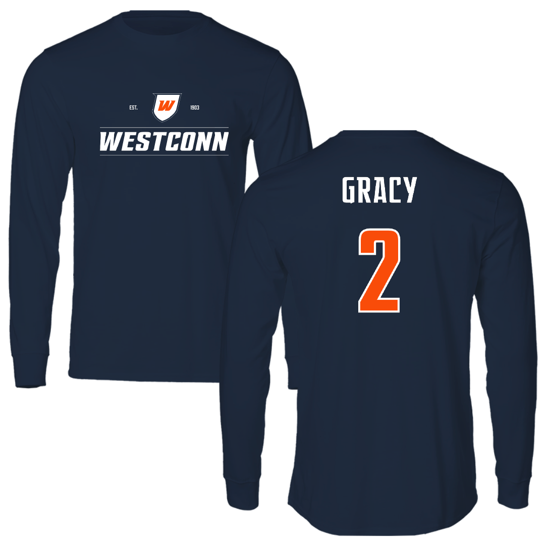 Western Connecticut State University Lacrosse Navy General Performance Long Sleeve - #2 Vicky Gracy