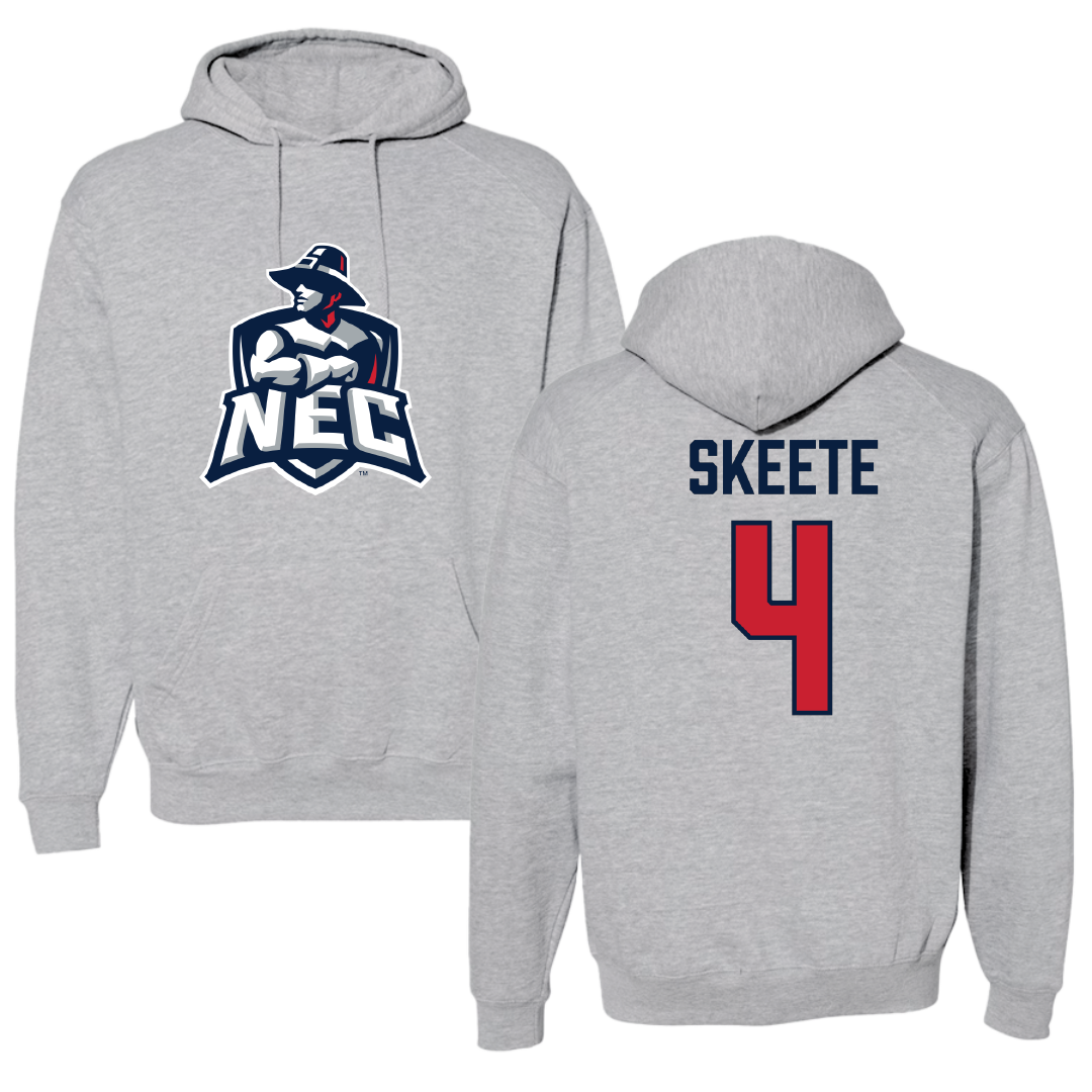 New England College Basketball (M) Sport Gray Hoodie - #4 David Skeete
