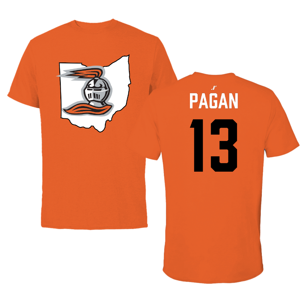 Heidelberg University Lacrosse (M) Orange State Performance Tee - #13 Elijah Pagan