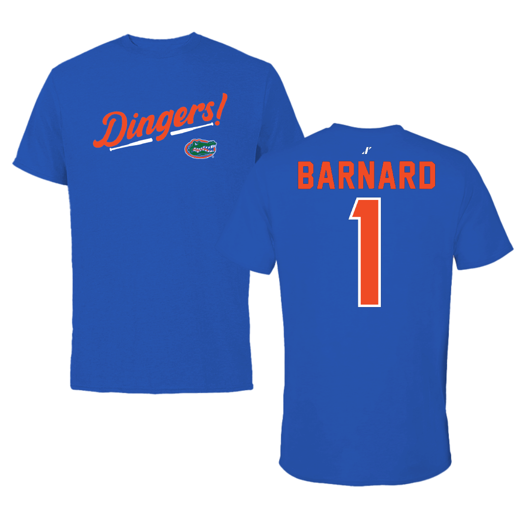 University of Florida Softball Blue Dingers Performance Tee - #1 Brooke Barnard