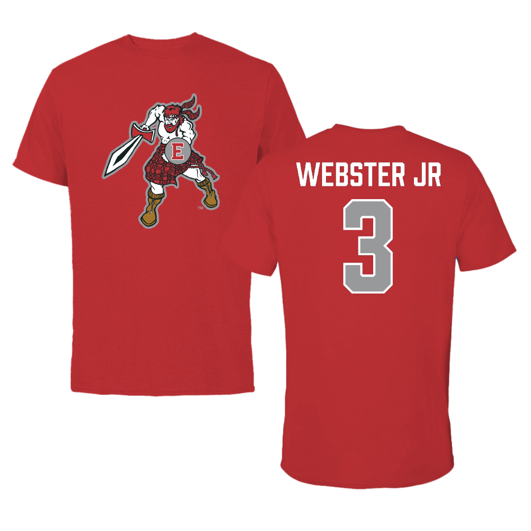 PennWest Edinboro Football Red Performance Tee - #3 Moe Webster jr